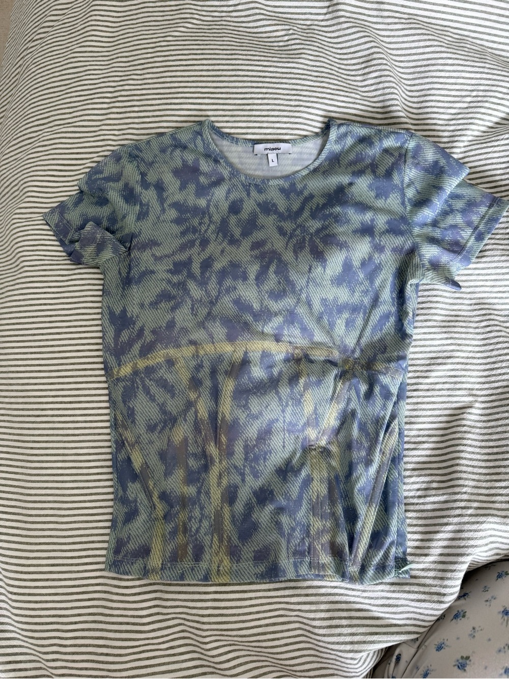 Miaou corset t-shirt blue and green